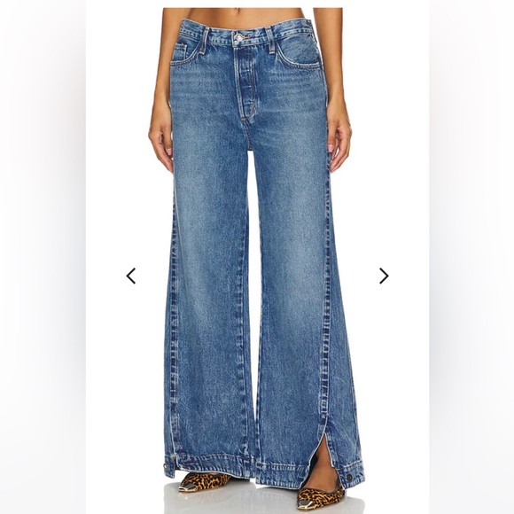 Favorite Daughter Denim - Favorite Daughter The Oliver Ultimate Baggy Wide Leg Jeans Sz 24 Button Austin